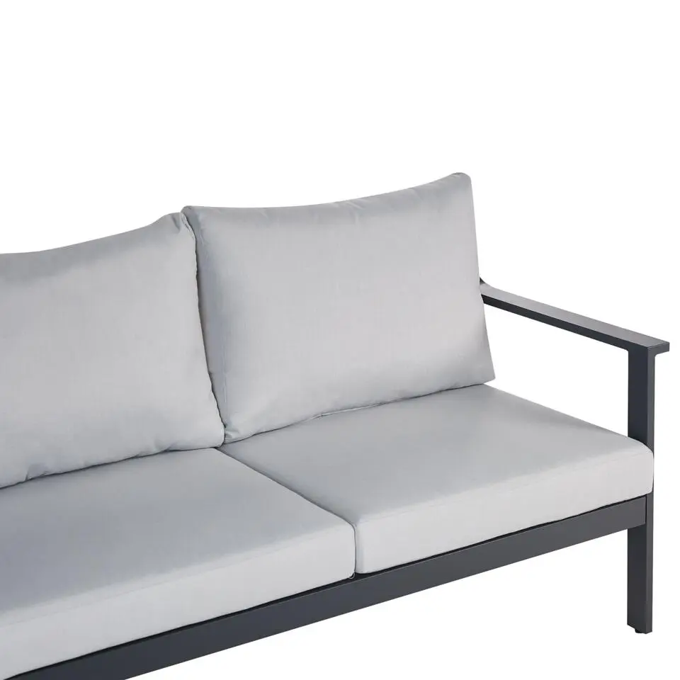 KIATO - Tuinbank 3-zits - Lichtgrijs - Aluminium