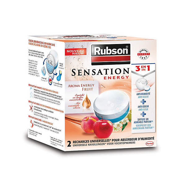 Boîte de 2 Tablettes Sensation Energy Fruit pour absorbeur d'humidité