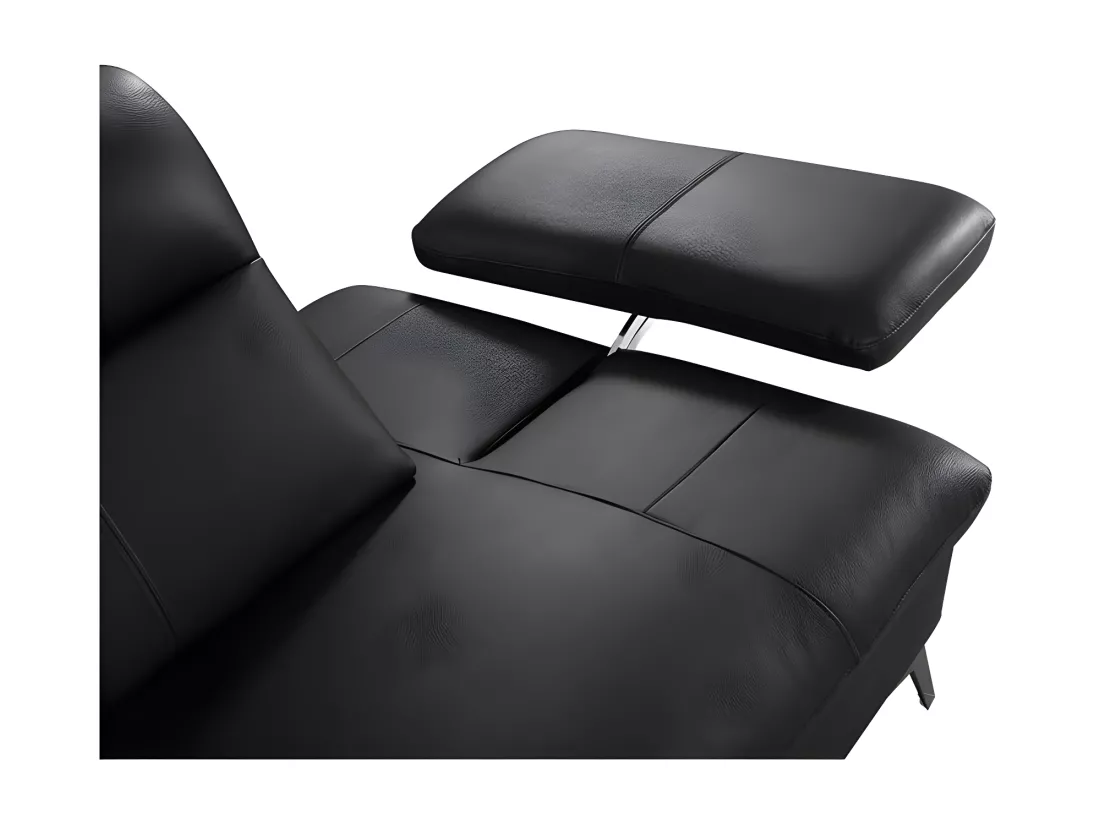 Fauteuil cuir Design avec dossier avance-recul IRIS Noir