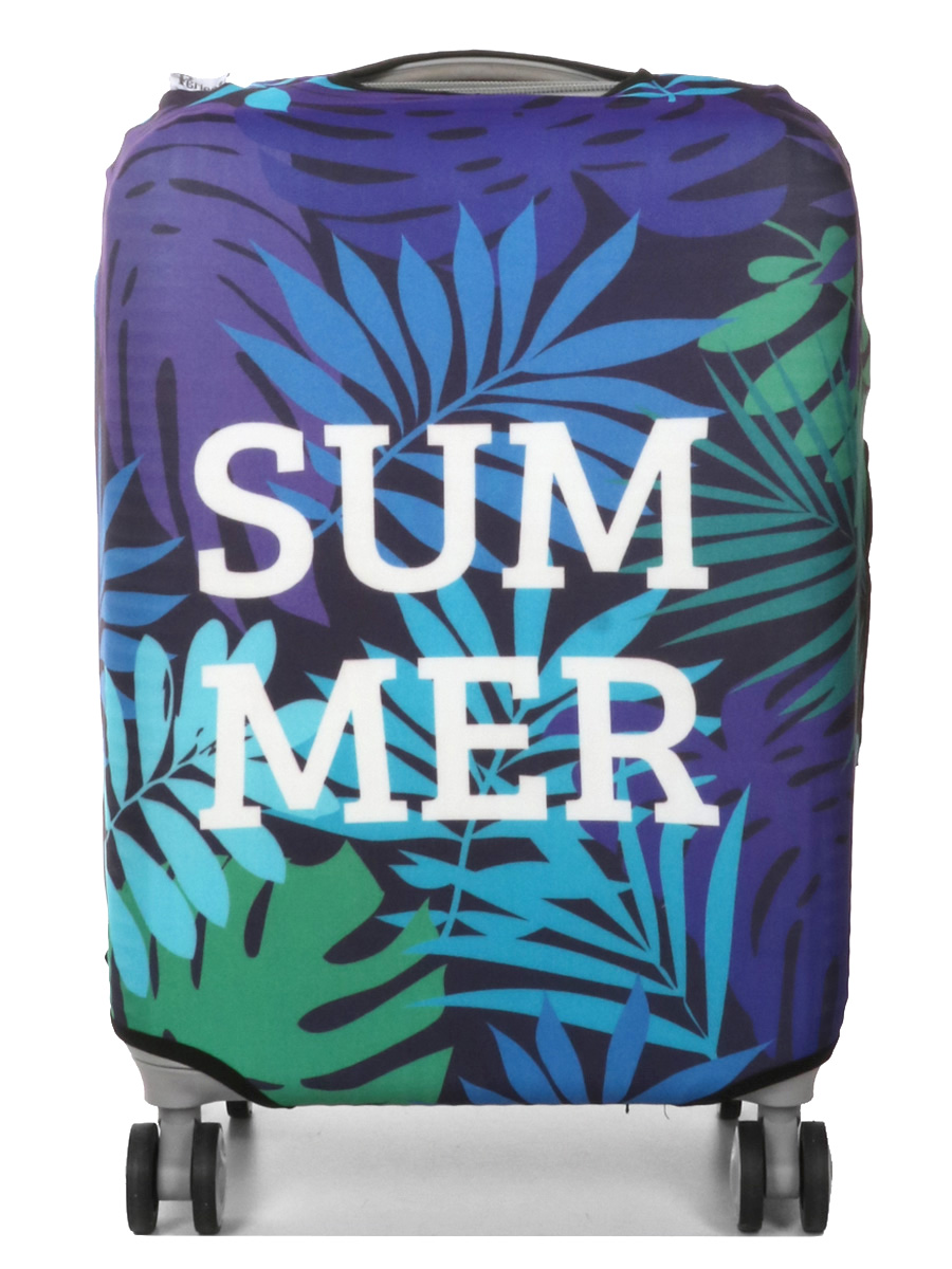 Housse de valise Periea Green and Blue Palm Leaves S