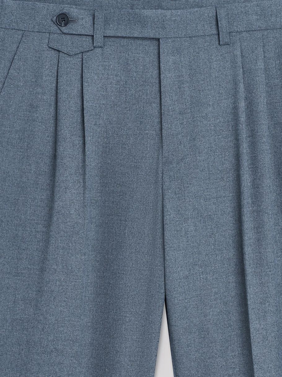 Pantalon à pinces chiné