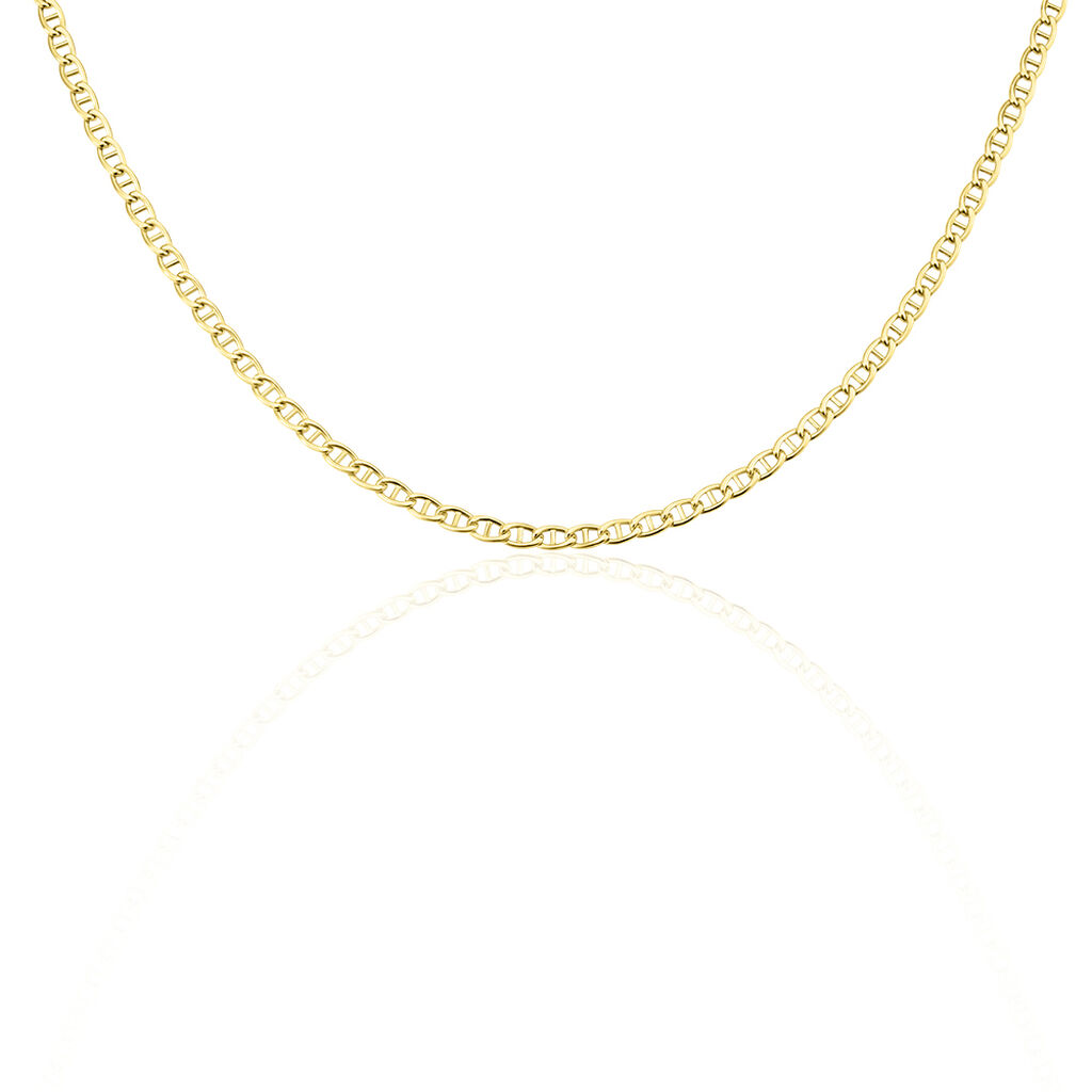 Collier Capucin Maille Marine Or Jaune