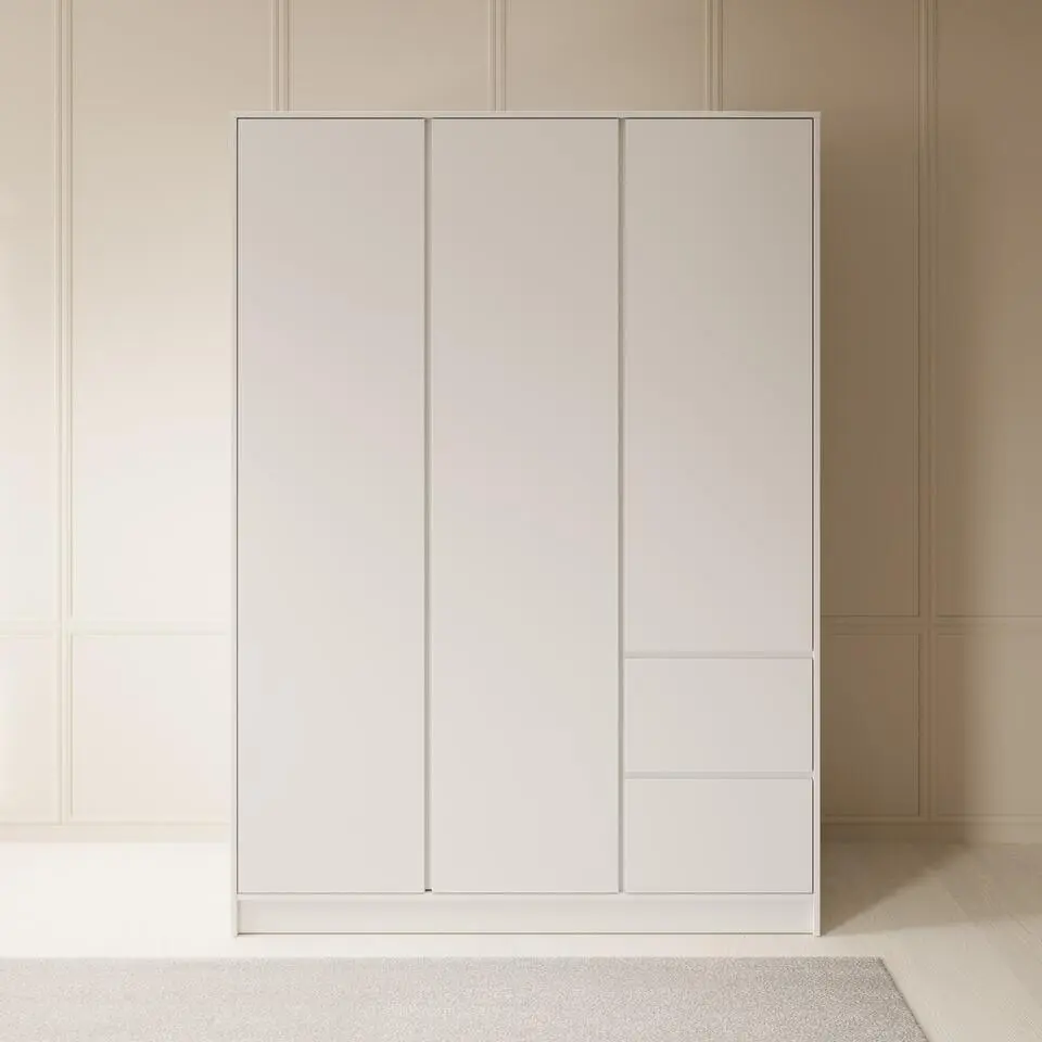 Meubella - Kledingkast Brett - Wit - 147 cm