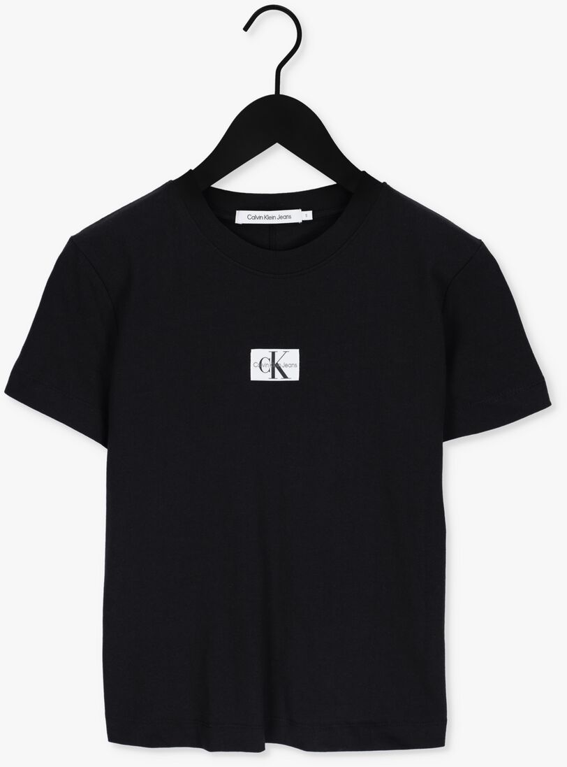 CALVIN KLEIN zwarte calvin klein t-shirt badge seaming tee