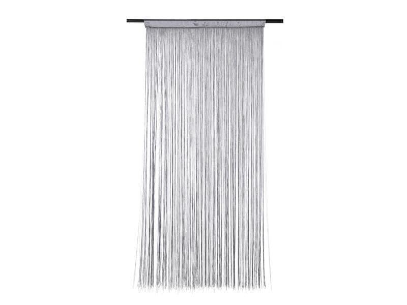 COCON Fadenvorhang 90 cm x 200 cm, Grau Dekorativer Fransenvorhang