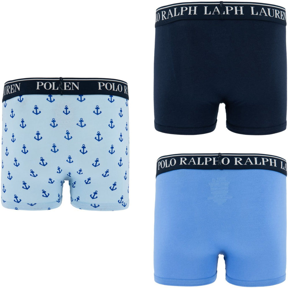 Køb Polo Ralph Lauren Elite Blue Bomuld Stretch 3 Pack Boxer/Brief