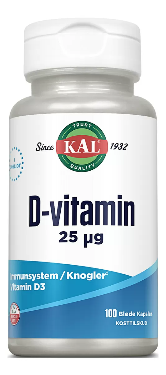 KAL D-vitamin 25 µg - 100 kaps.