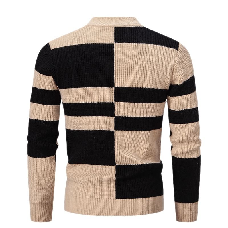 Sparrow Farm - Mock Neck Two Tone Trui