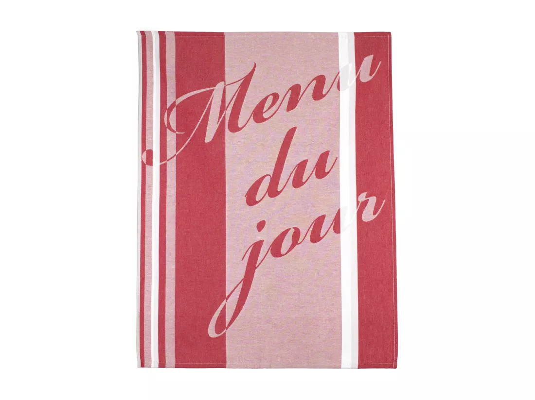 Torchon de cuisine jacquard 60x77cm Marianne Rouge