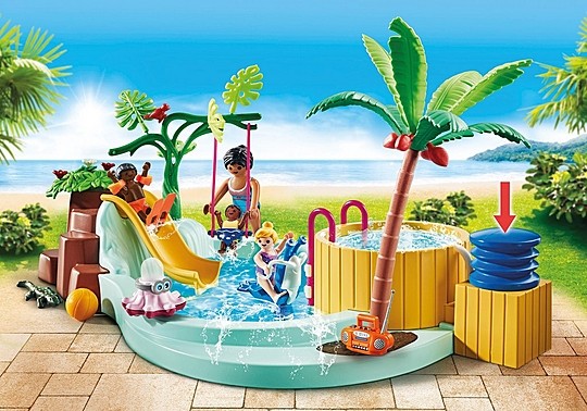Playmobil - Børnepool med boblebad (71529)