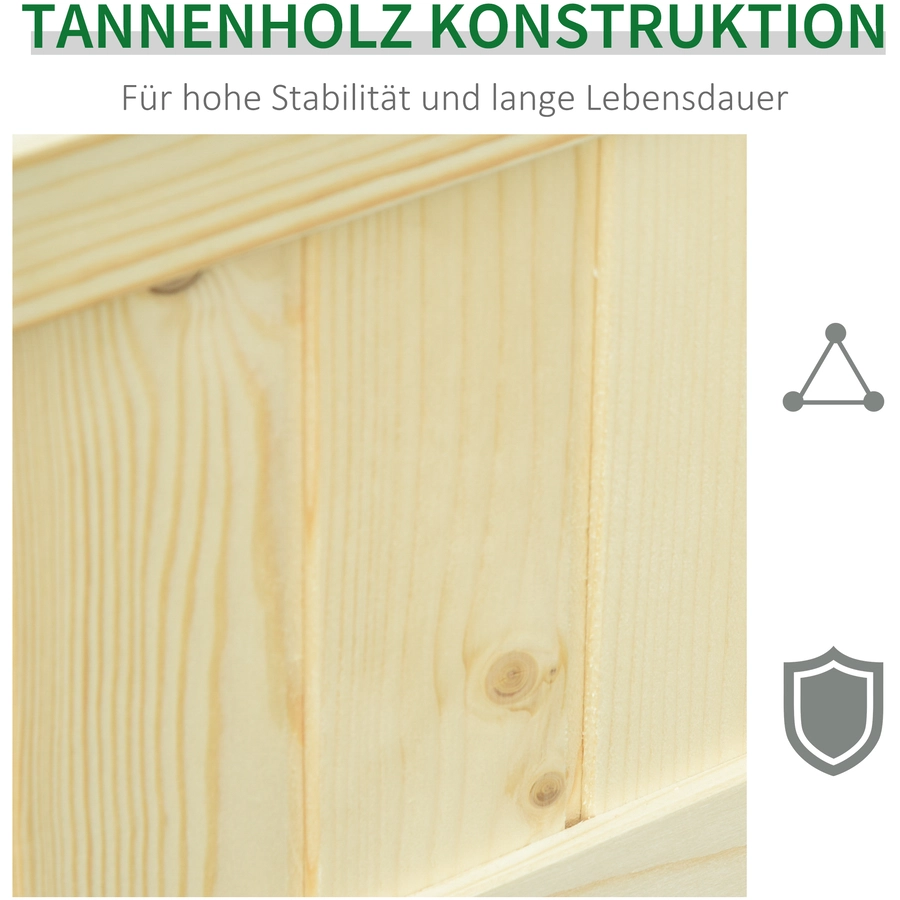 Outsunny Hochbeet klappbar natur