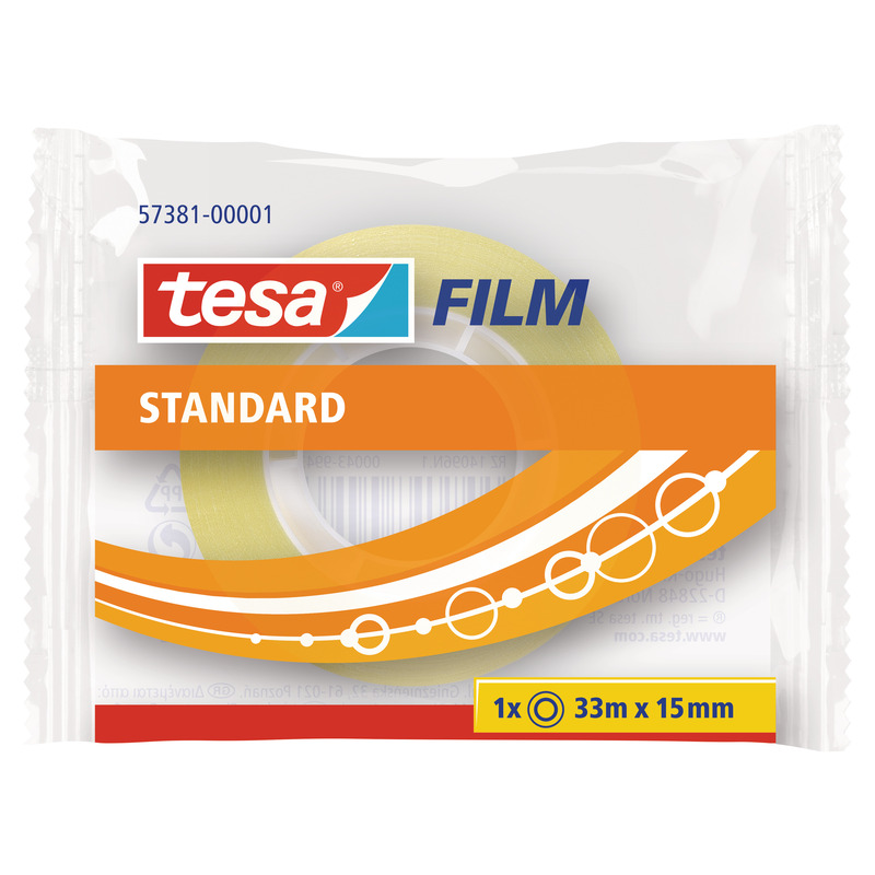 Tesa Klebeband Standard, 15 mm x 33 m