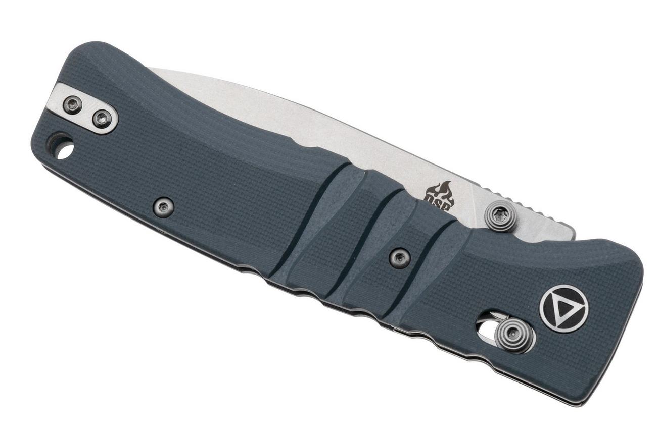 QSP Knife Ripley QS160-B1 Stonewashed 14C28N Gray G10, zakmes, Keanu Alfaro design