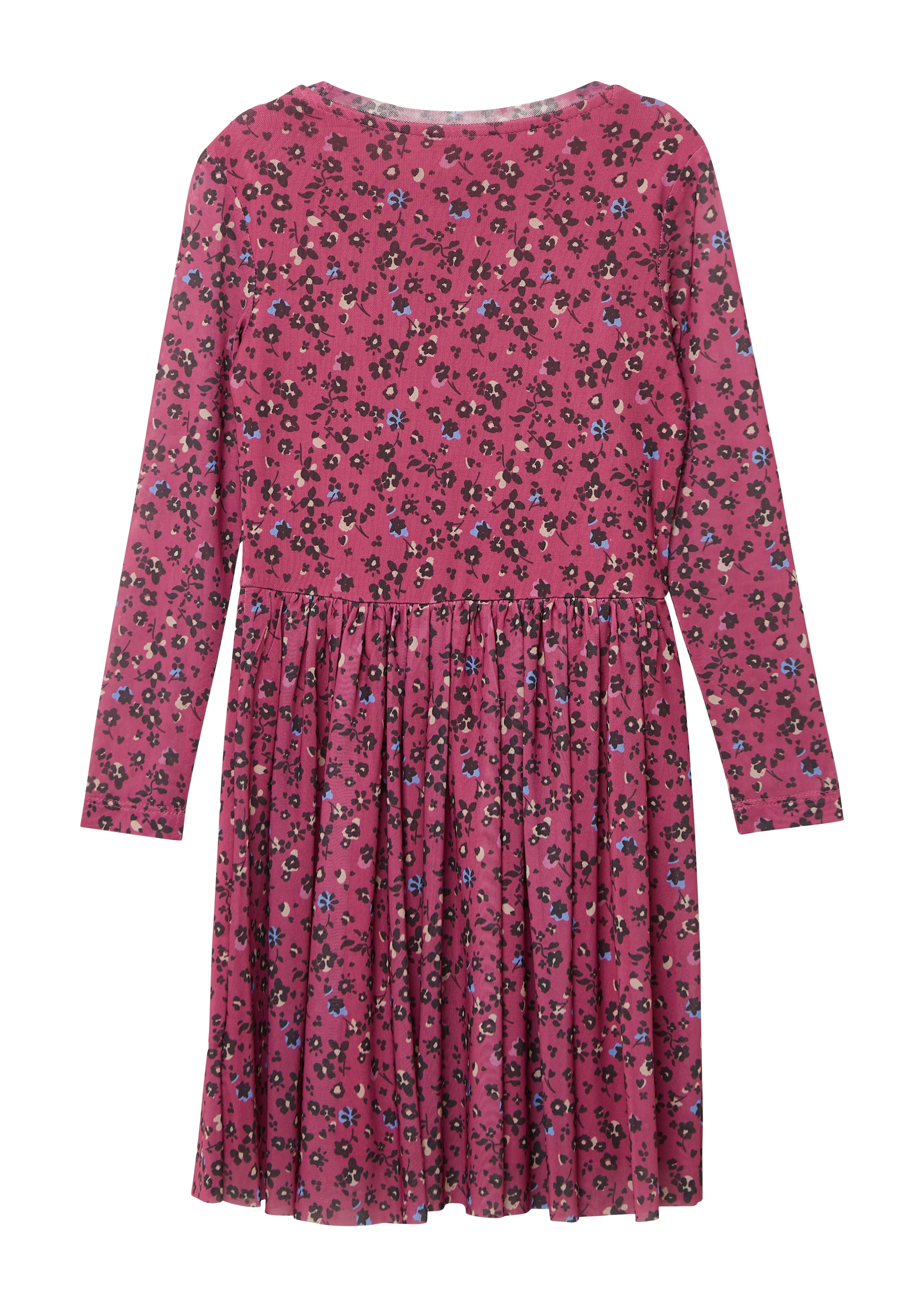 s.Oliver Junior Meshkleid Ohne Taschen mit floralem Muster, langarm, für Girls