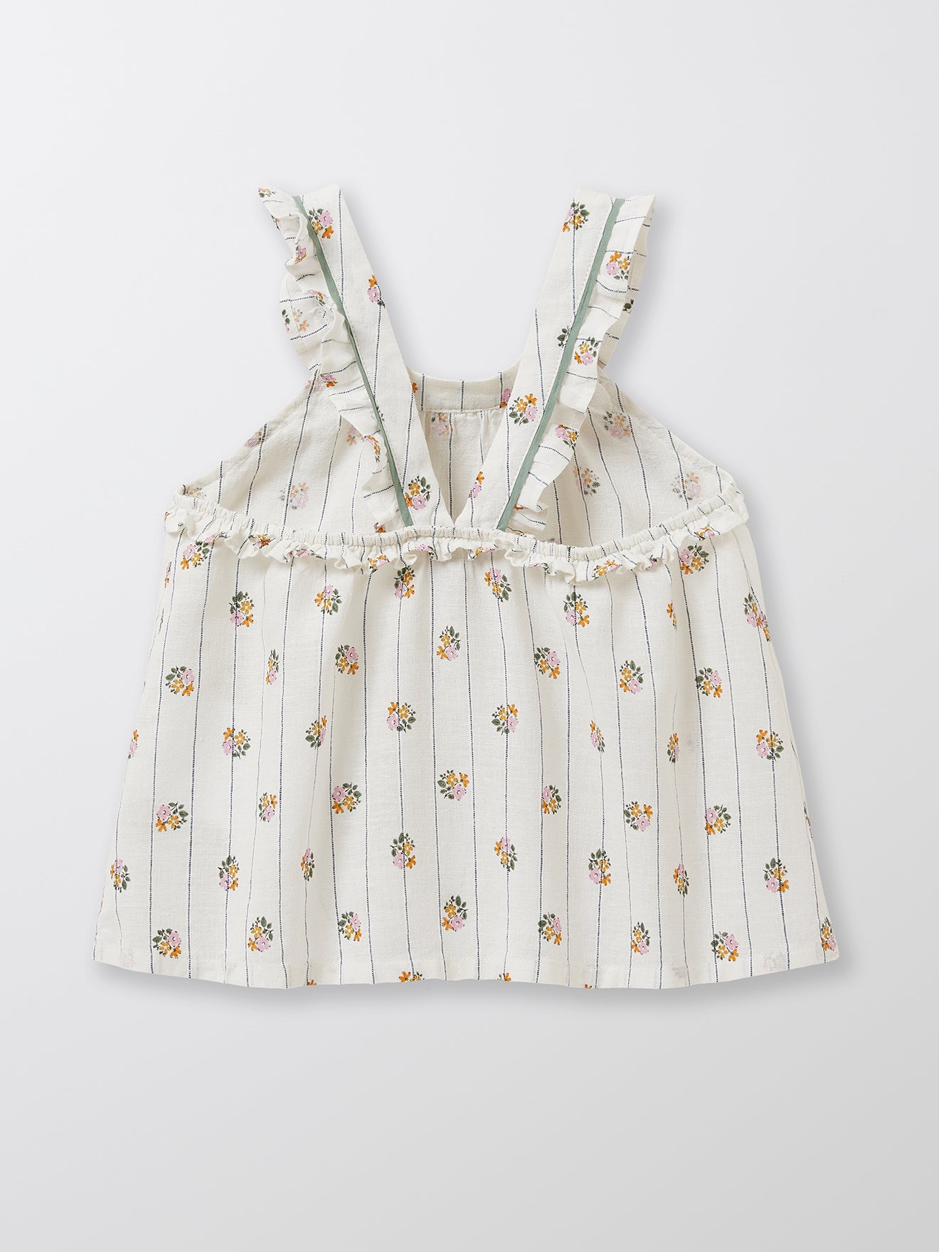 Top Fille en lin et coton
