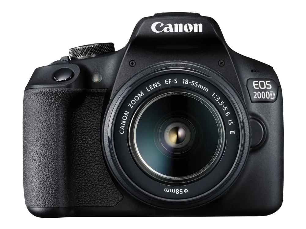 Canon EOS 2000D - Digitalkamera - SLR - 24.1 MP - APS-C - 1080p / 30 fps - 3x optisk zoom EF-S 18-55 mm IS STM og EF 50 mm f/1.8 STM objektiver - Wi-Fi, NFC