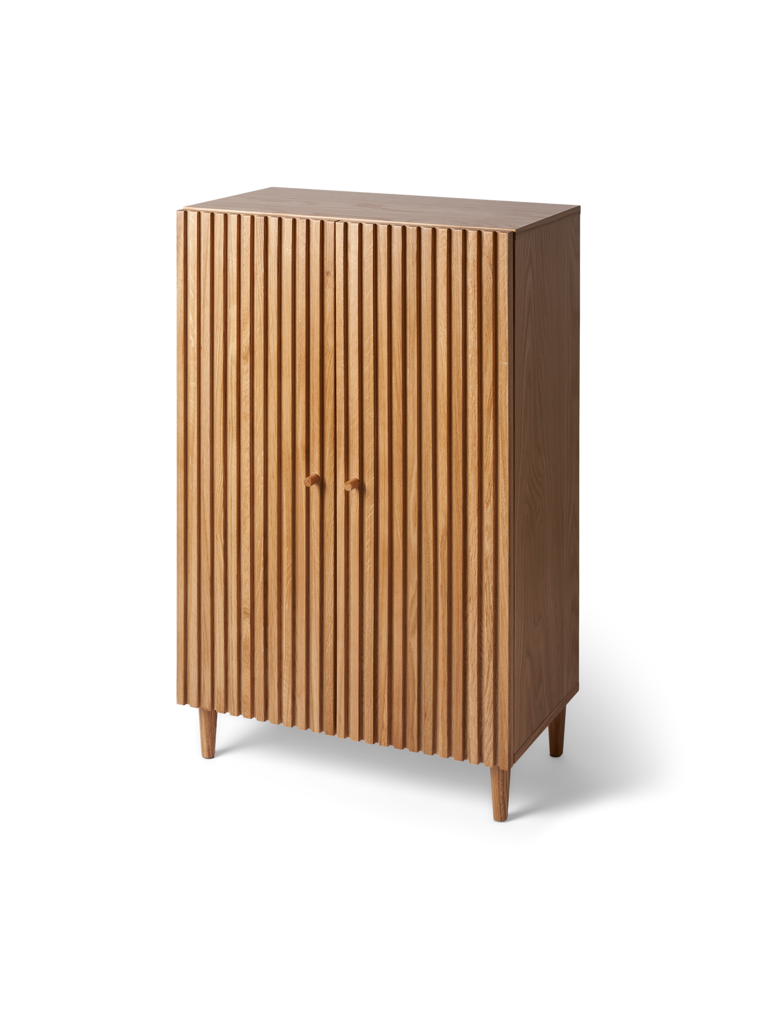 Træskab | MDF/egefiner/eg. 57,5 x 33 x 90 cm. | Nature