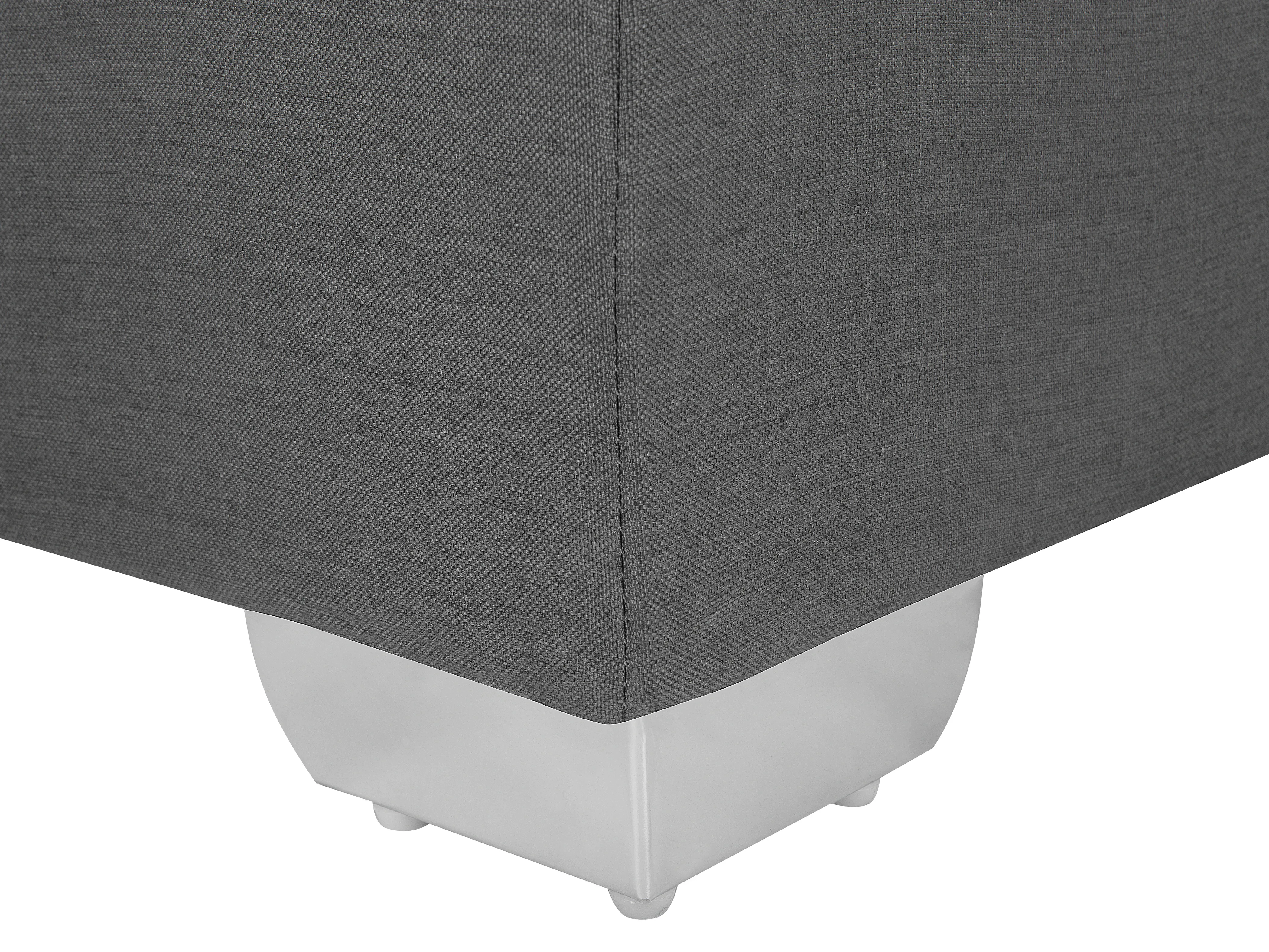 Boxspring Stof PRESIDENT 90 x 200 cm Donkergrijs