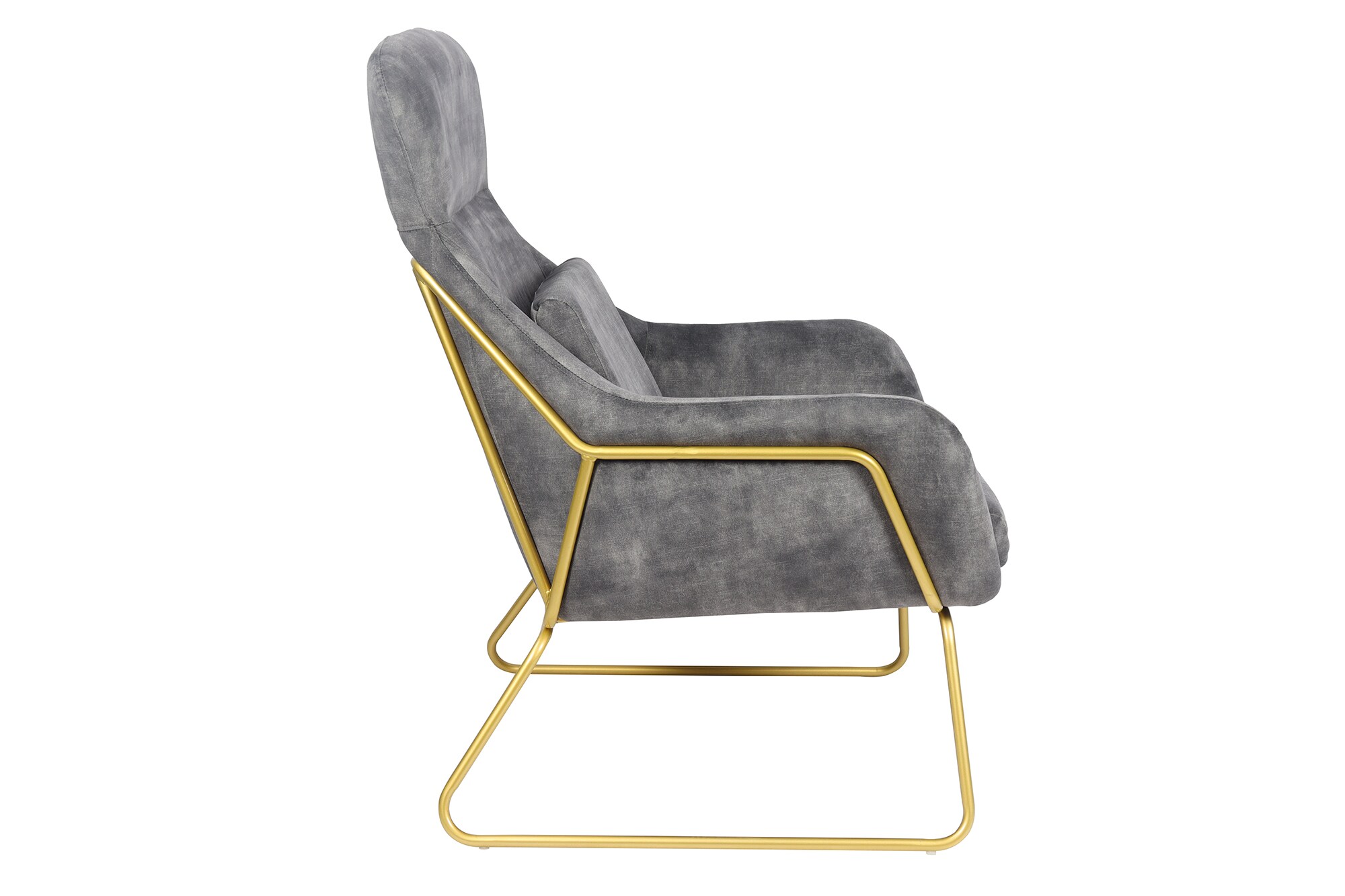 Relaxsessel Samtvelours Grau Sessel Polstersessel Ohrensessel Loungesessel
