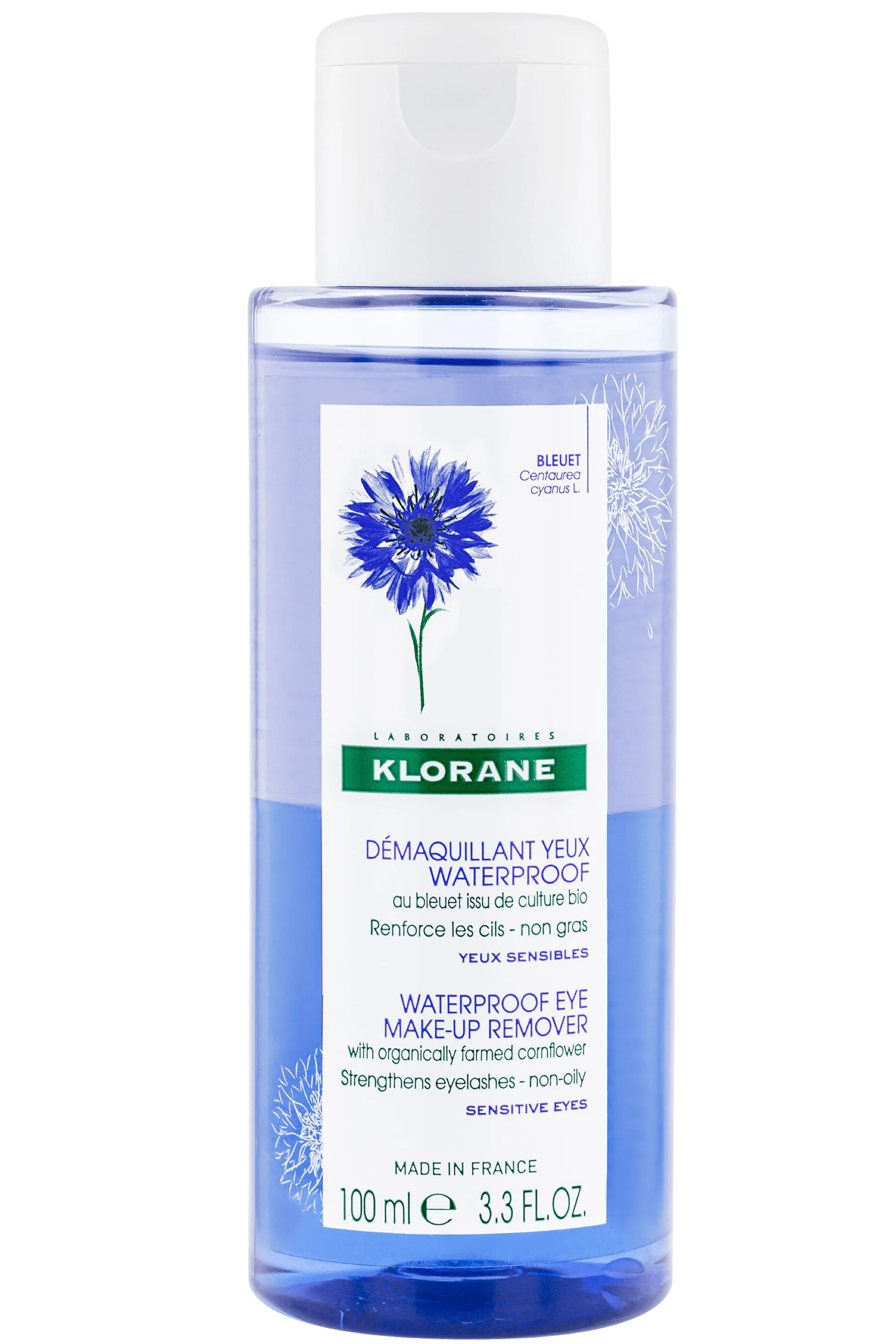 Klorane Démaquillant yeux waterproof au Bleuet bio-100 ml