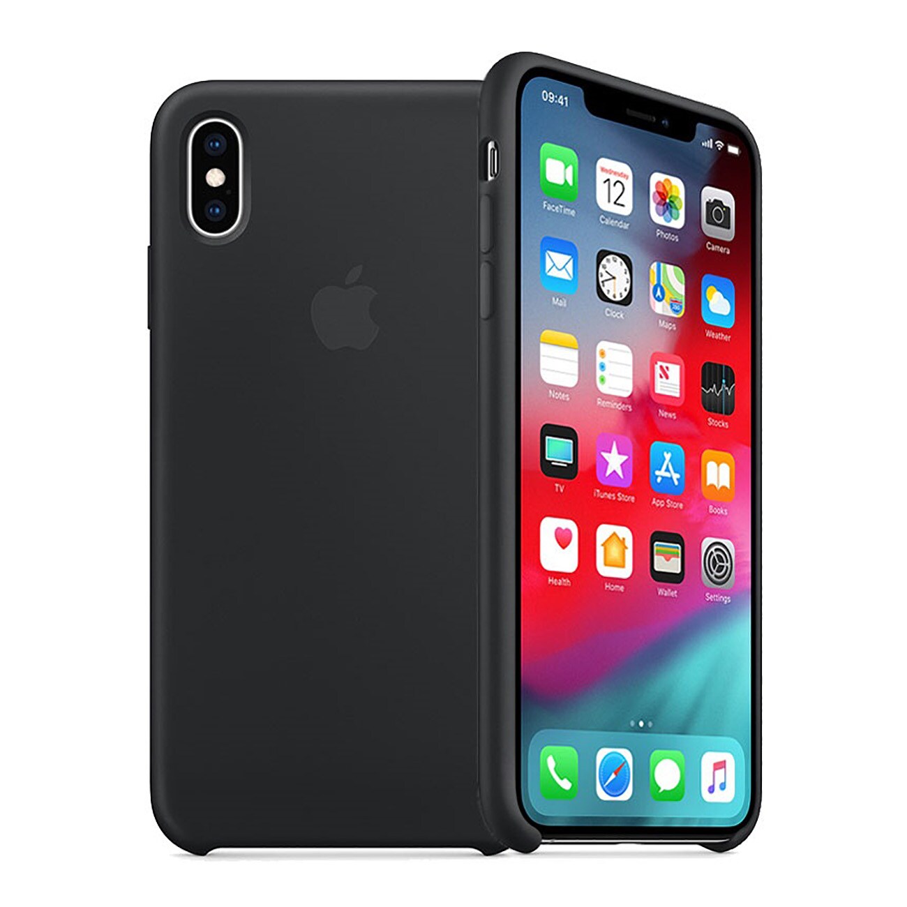 Apple Silikon Case iPhone XS Max MRWE2ZM/A schwarz Handyhülle