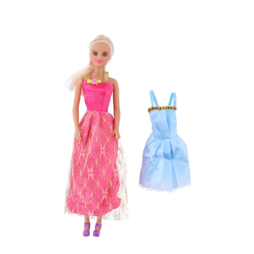 (4er Set) Kinder Spiel Puppen Mode Püppchen Spielzeug Fashion Dolls inkl. Kleidung / Accessoires (53093)