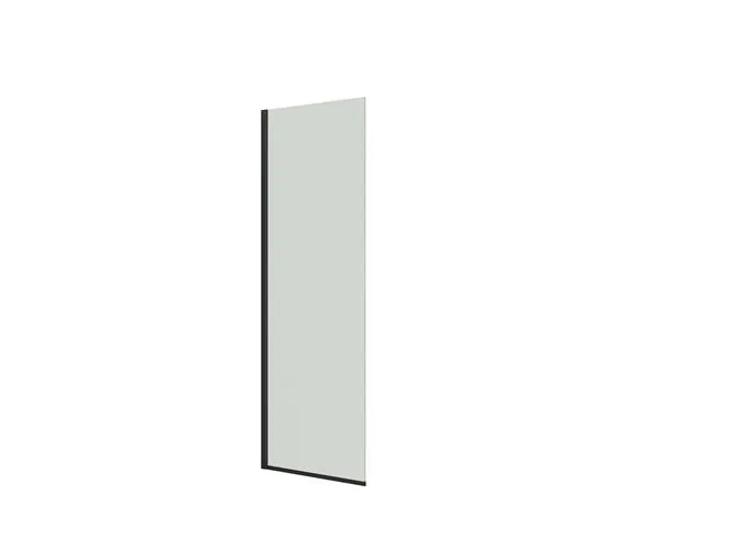 Dansani D81-03 fast væg 197,5 x 77-79 cm sort/klart glas