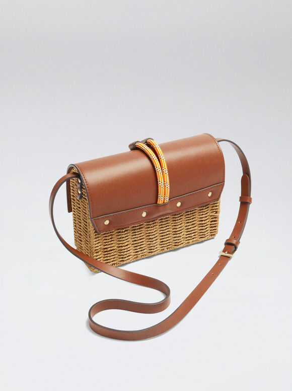 Bolso Bandolera De Paja - Camelo