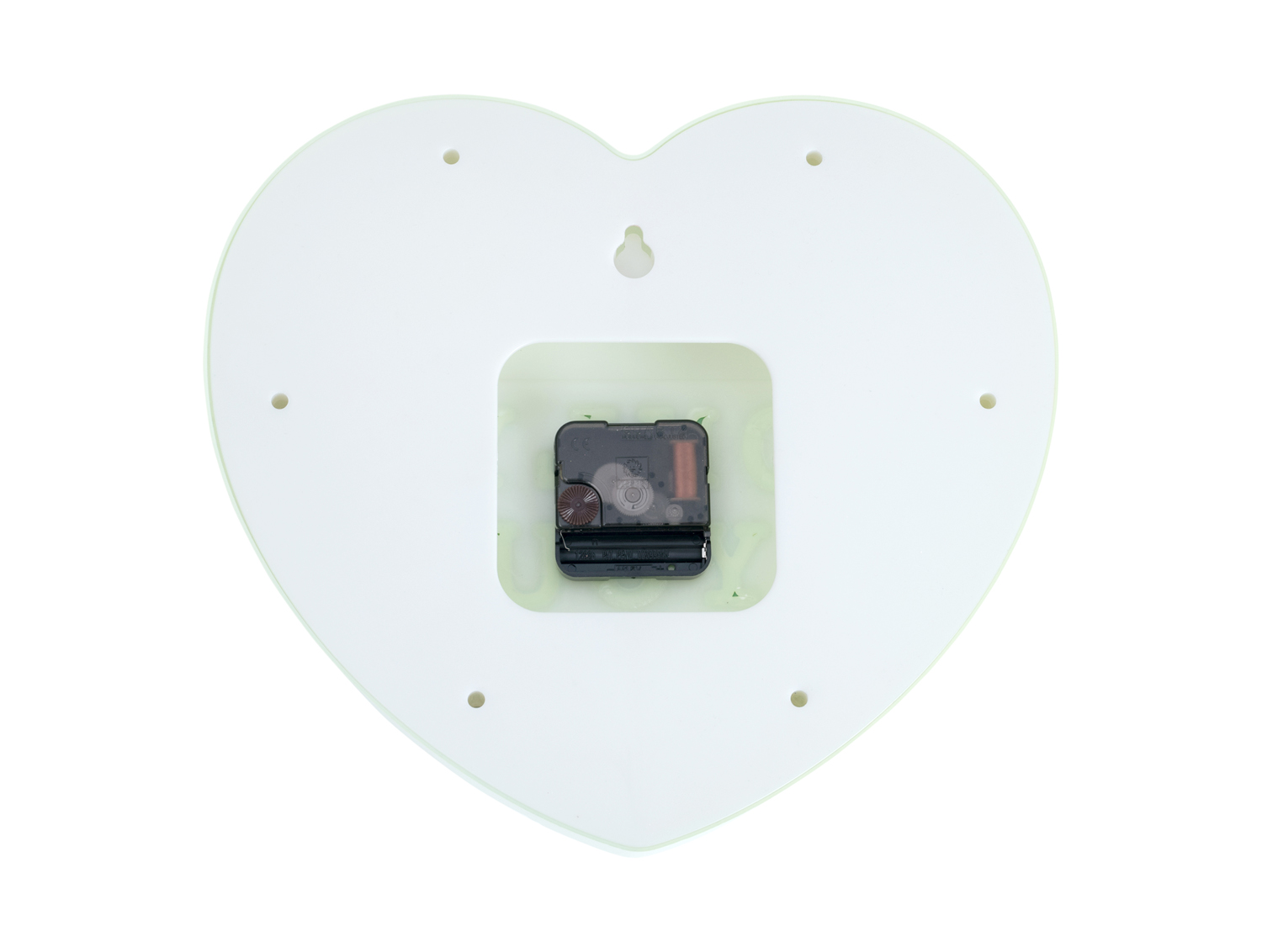 Wall clock Heart Candy soft green