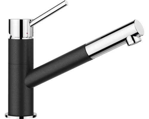 Blanco keukenkraan met handdouche KANO-S antraciet chroom 527649