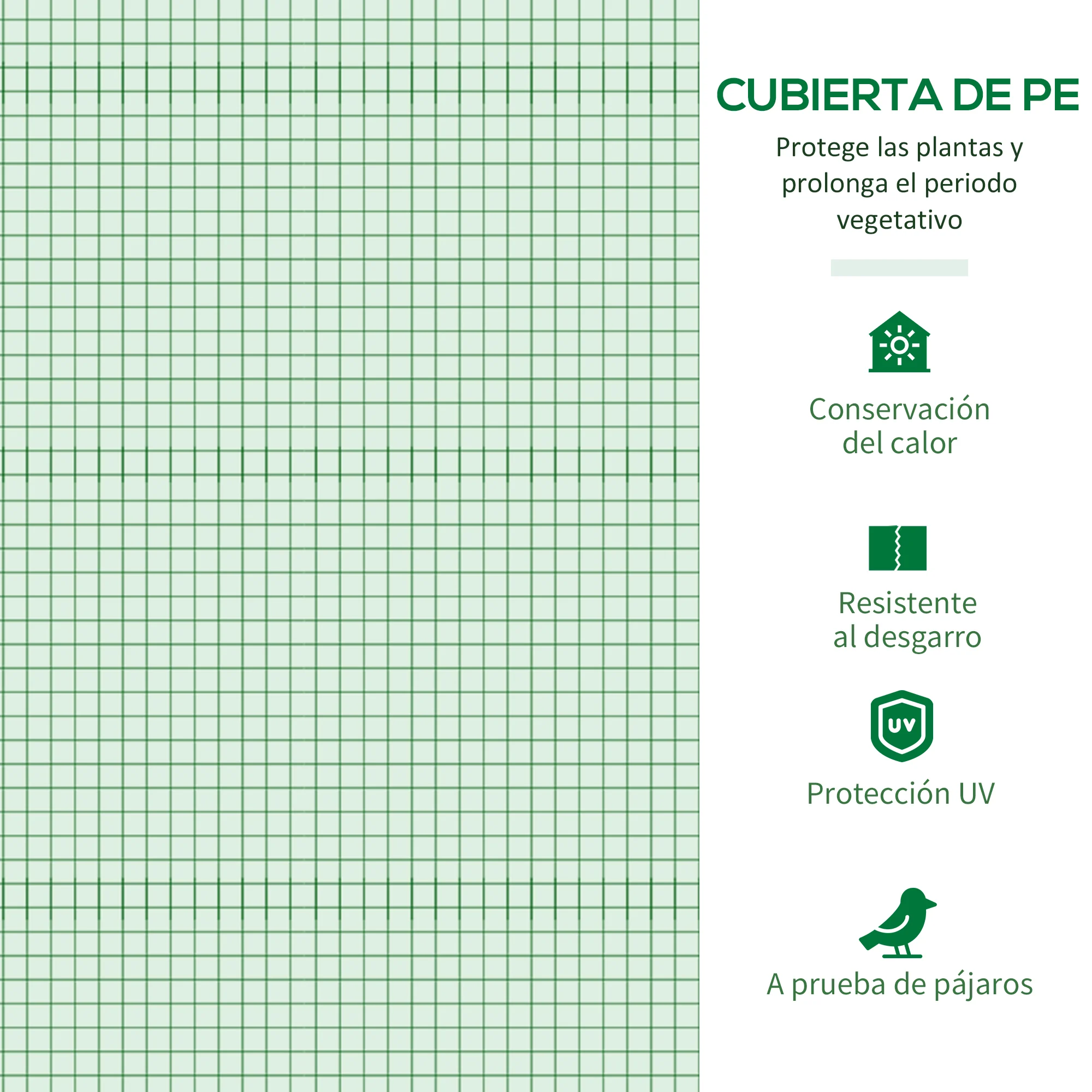 Estufa de jardim Outsunny Green