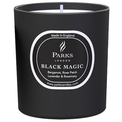 Bougie parfumée - Bergamote, rose, lavande & romarin - Black Magic - 220 g