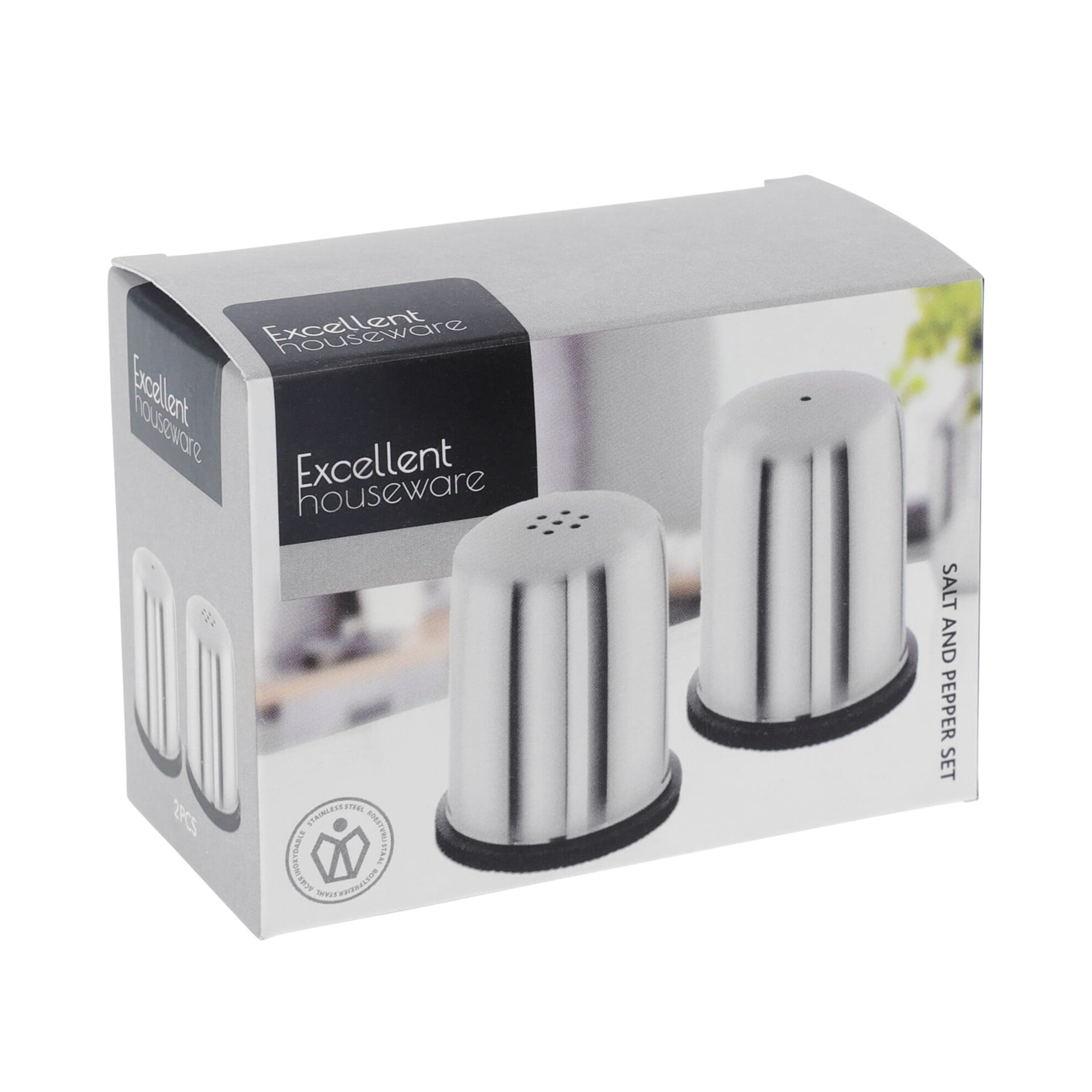 Salz- und Pfefferstreuer Edelstahl 2er Set