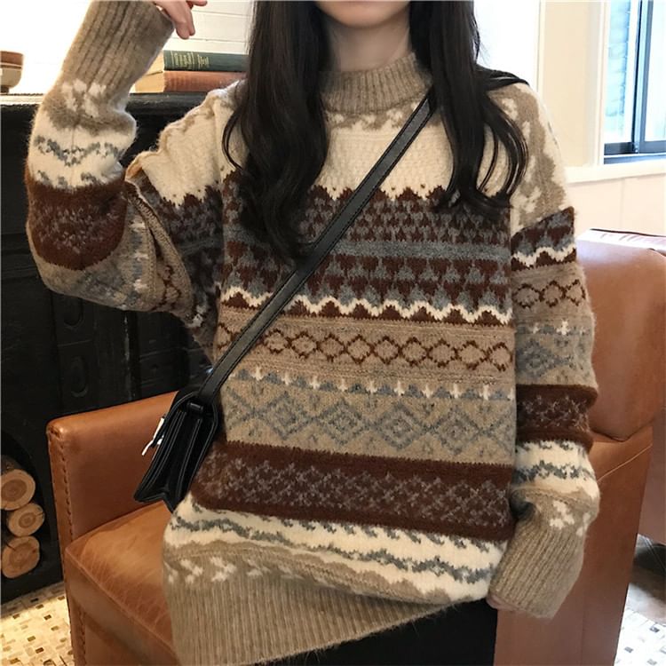 Ashlee - Oversized trui met patroon