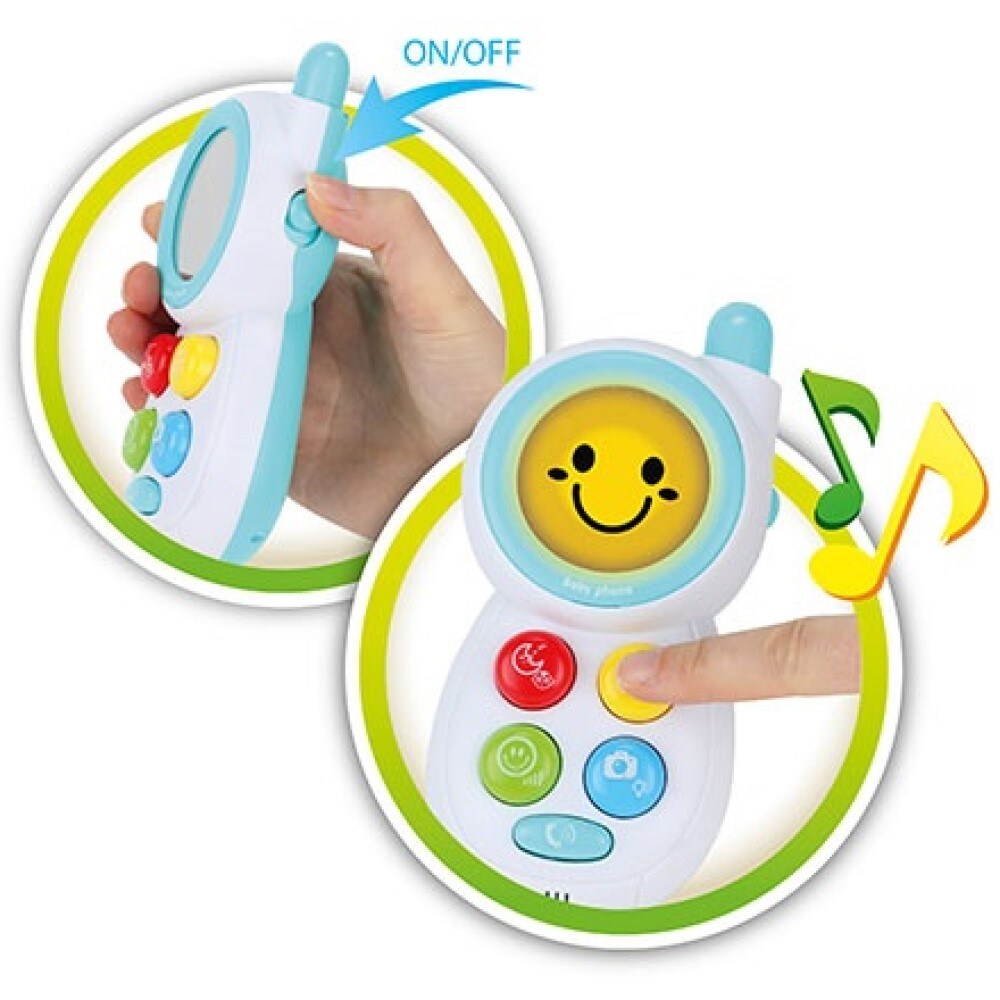 Baby Telefon mit Spiegel, Licht und Sound