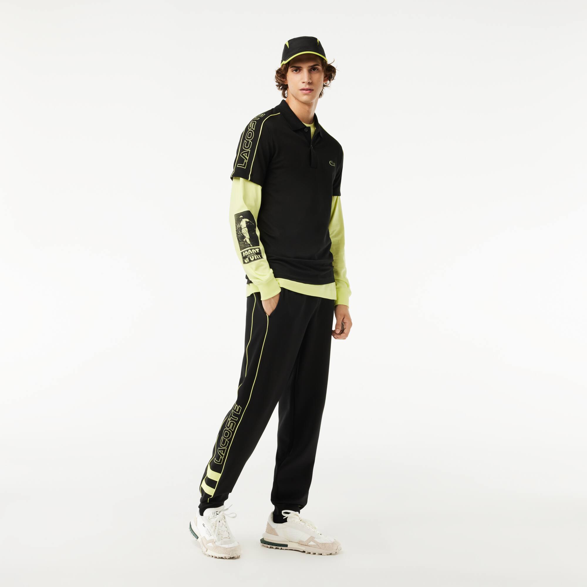 LACOSTE Movement Poloshirt aus funktionellem Piqué in Slim Fit Kurze Ärmel - Schwarz - Lacoste - Herren