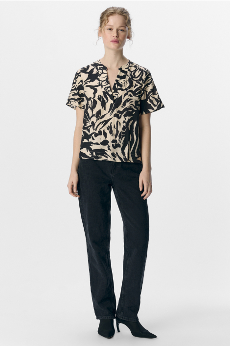 Object zwarte dames t-shirt