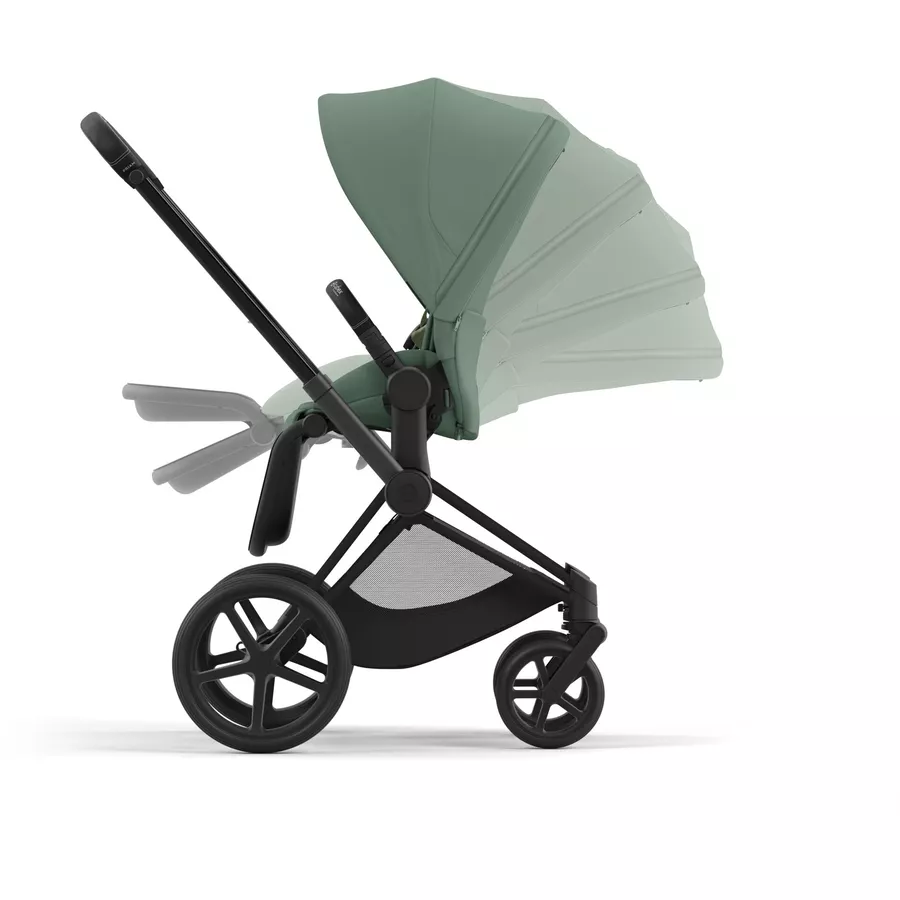 cybex PLATINUM Kombikinderwagen New Priam Priam Matt Black Leaf Green