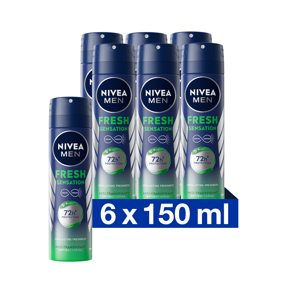 6x Nivea Men Deodorant Spray Fresh Sensation150 ml