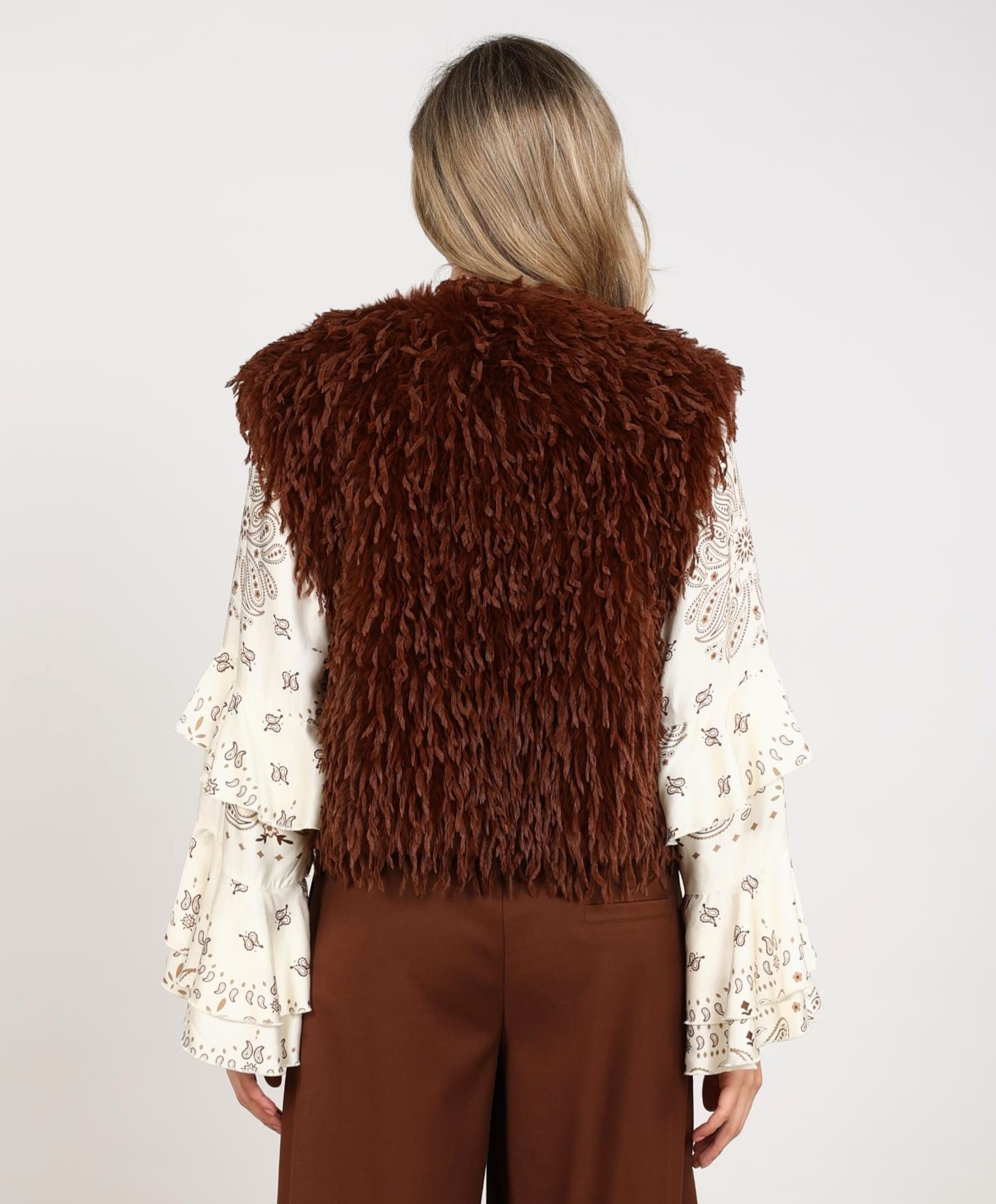 Nukus Dames gilet bruin