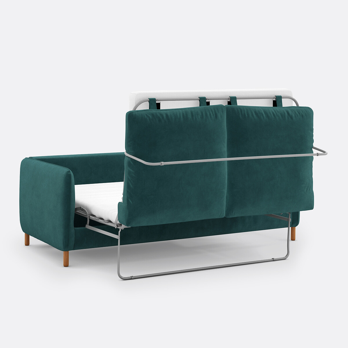 LA REDOUTE INTERIEURS<br>Sofá conversível de veludo, 4 lugares, Loméo