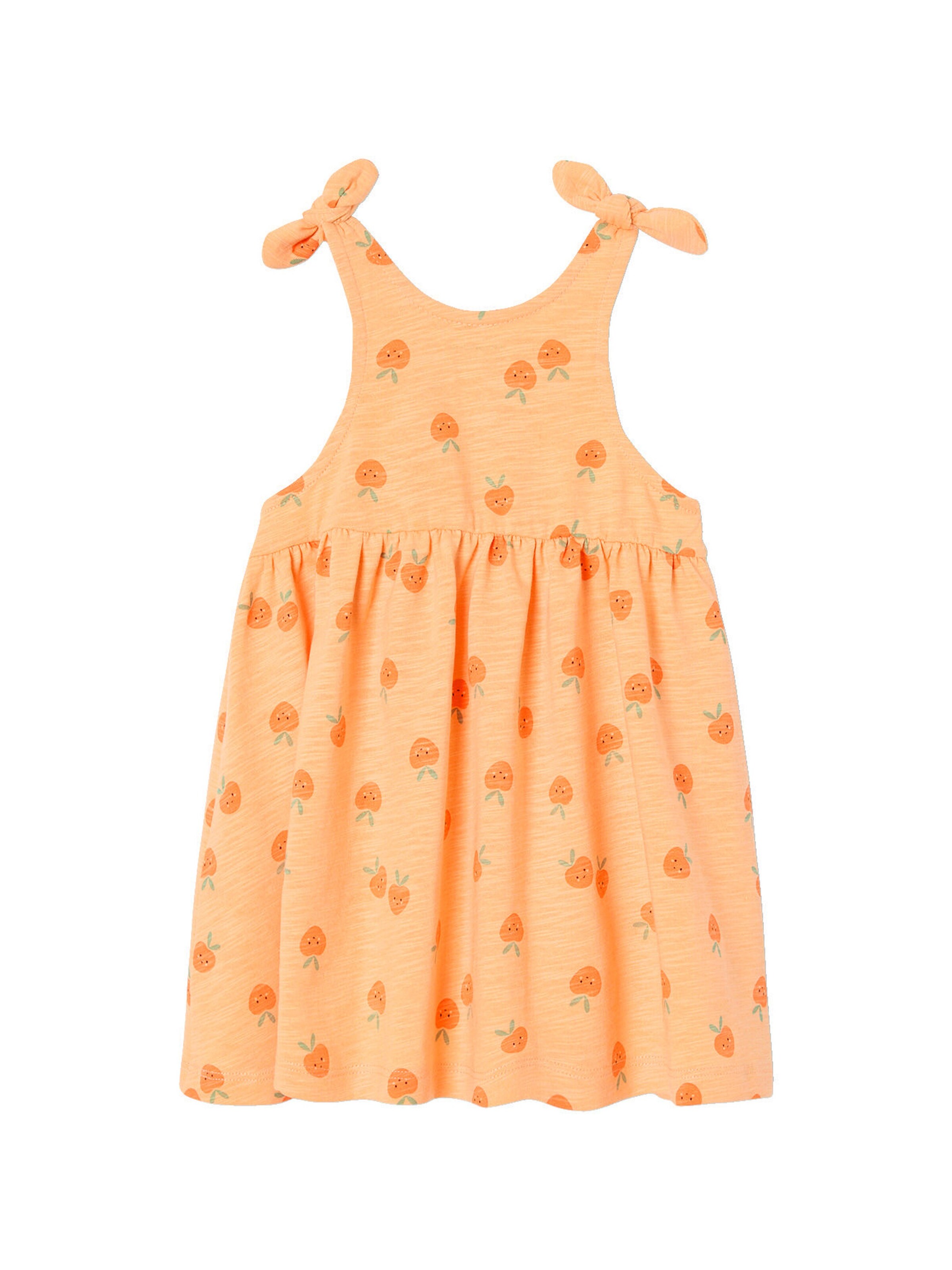Vertbaudet Bio-Kollektion: Bedrucktes Mädchen Baby Trägerkleid aprikose