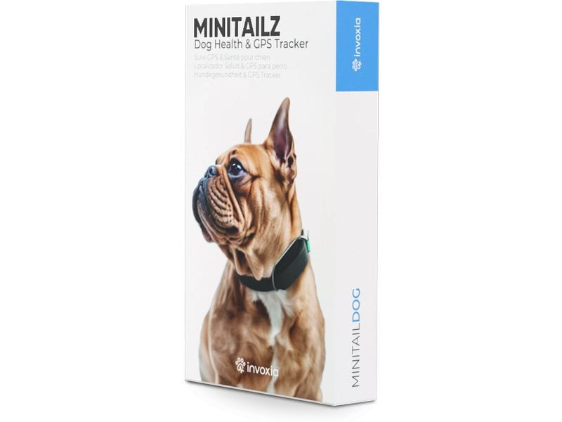 Invoxia GPS- und Gesundheitstracker Dog MiniTailz, schwarz Der fortschrittlichste GPS- und Gesundheitstracker für Hunde