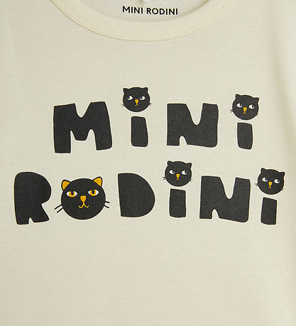 Mini Rodini Cats Baby S?t - Offwhite