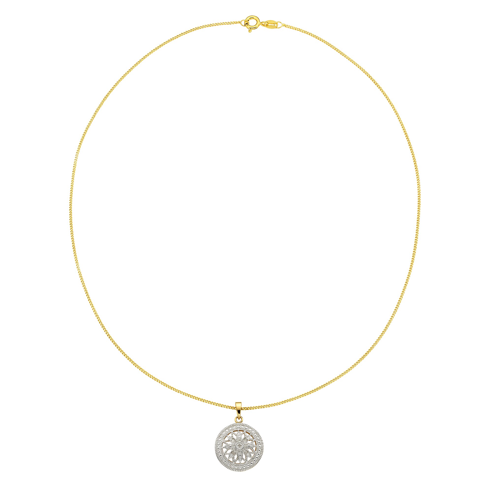 Diamonds by Ellen K. Halskette Silber 925 vergoldet mit 5x Diamant zus. 0,05ct.
