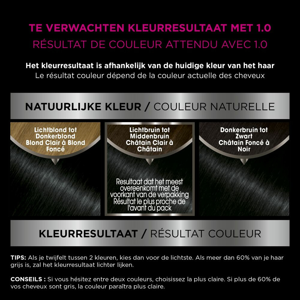 Garnier Olia Permanente Crèmekleuring 1.0 Nacht Zwart