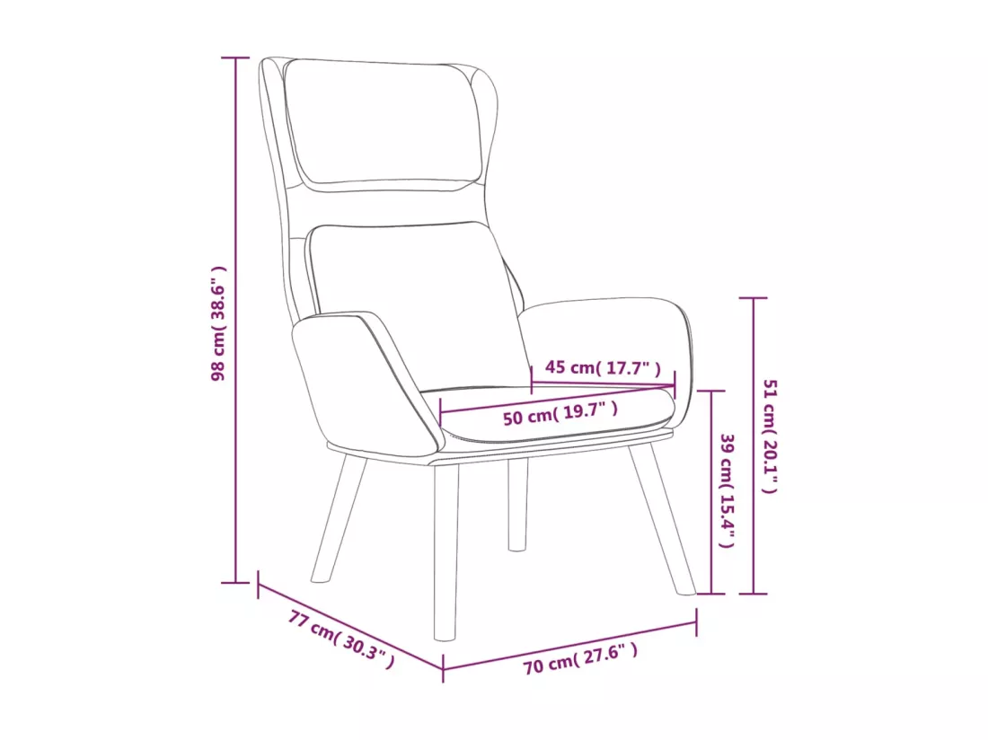 Chaise de relaxation avec tabouret Bleu Velours