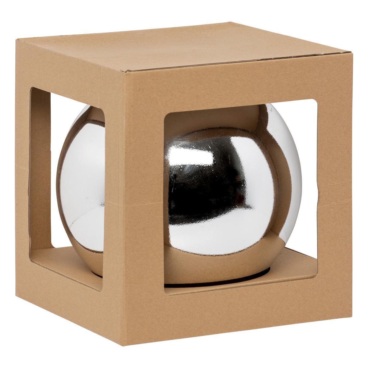 MAXI BOULE DE NOEL ARGENT 25CM