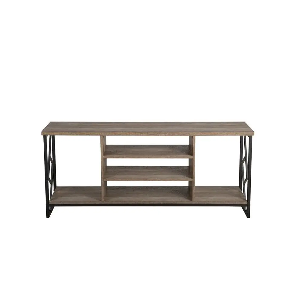 FORRES - TV-meubel - Donkere houtkleur - Spaanplaat