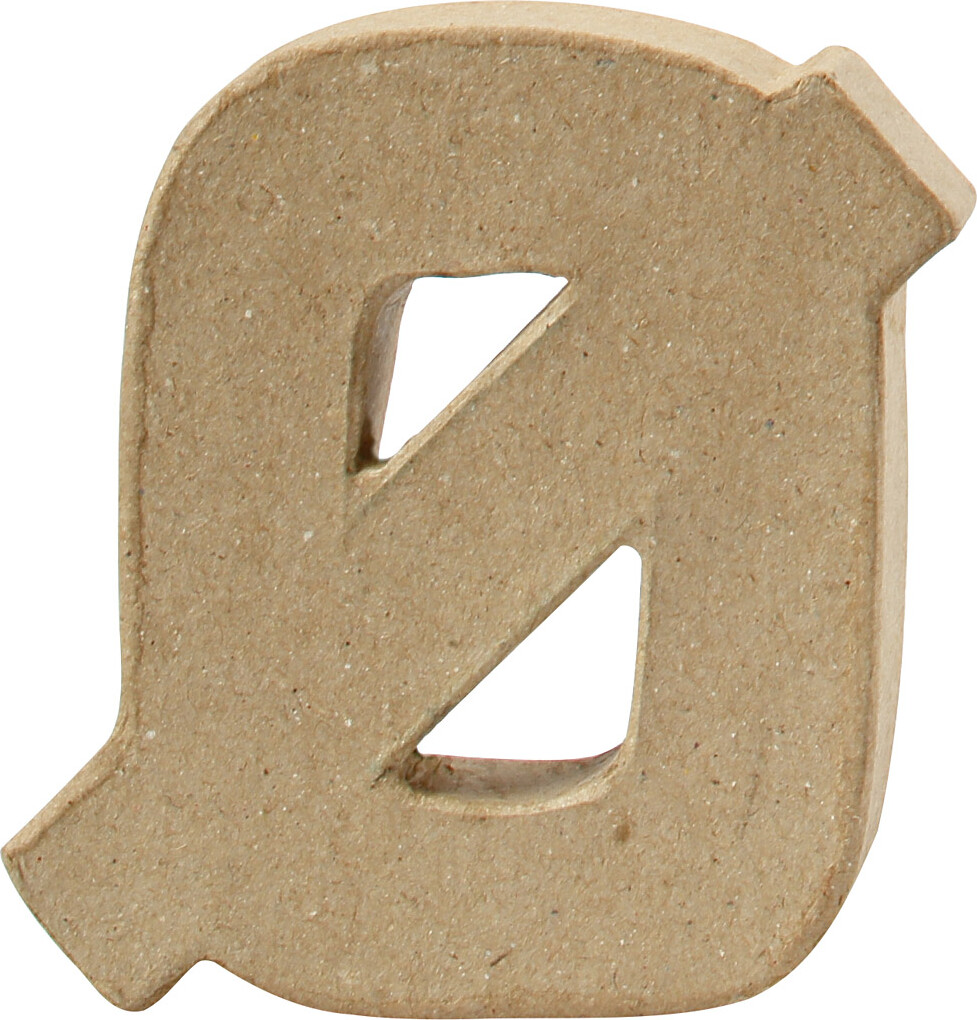 Bogstav Til Pynt - Ø - Stort Bogstav - Papmaché - 10X7,6 CM